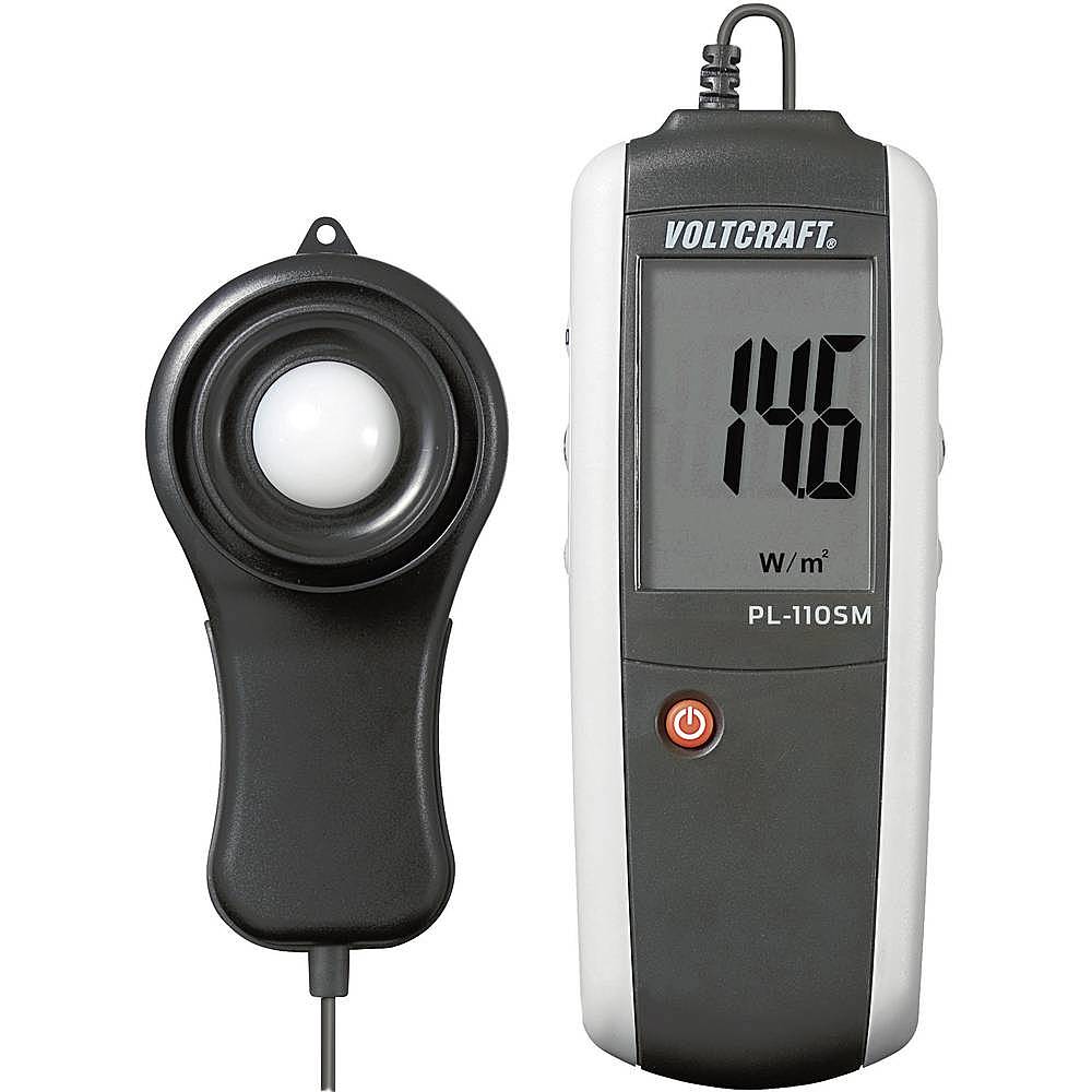 Voltcraft PL-110S PL-110SM Luxmeter 0 - 1999 W/m² Kalibriert nach Werksstandard