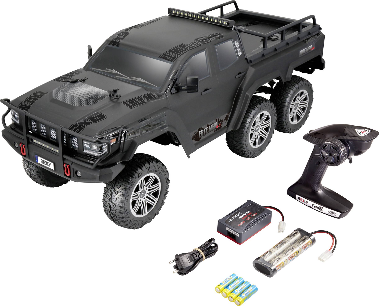 Reely Free Men 2.0 6x6 Brushed 1:10 Rc Modellauto Elektro Crawler Allrad Modell B-Ware - 4064161167800