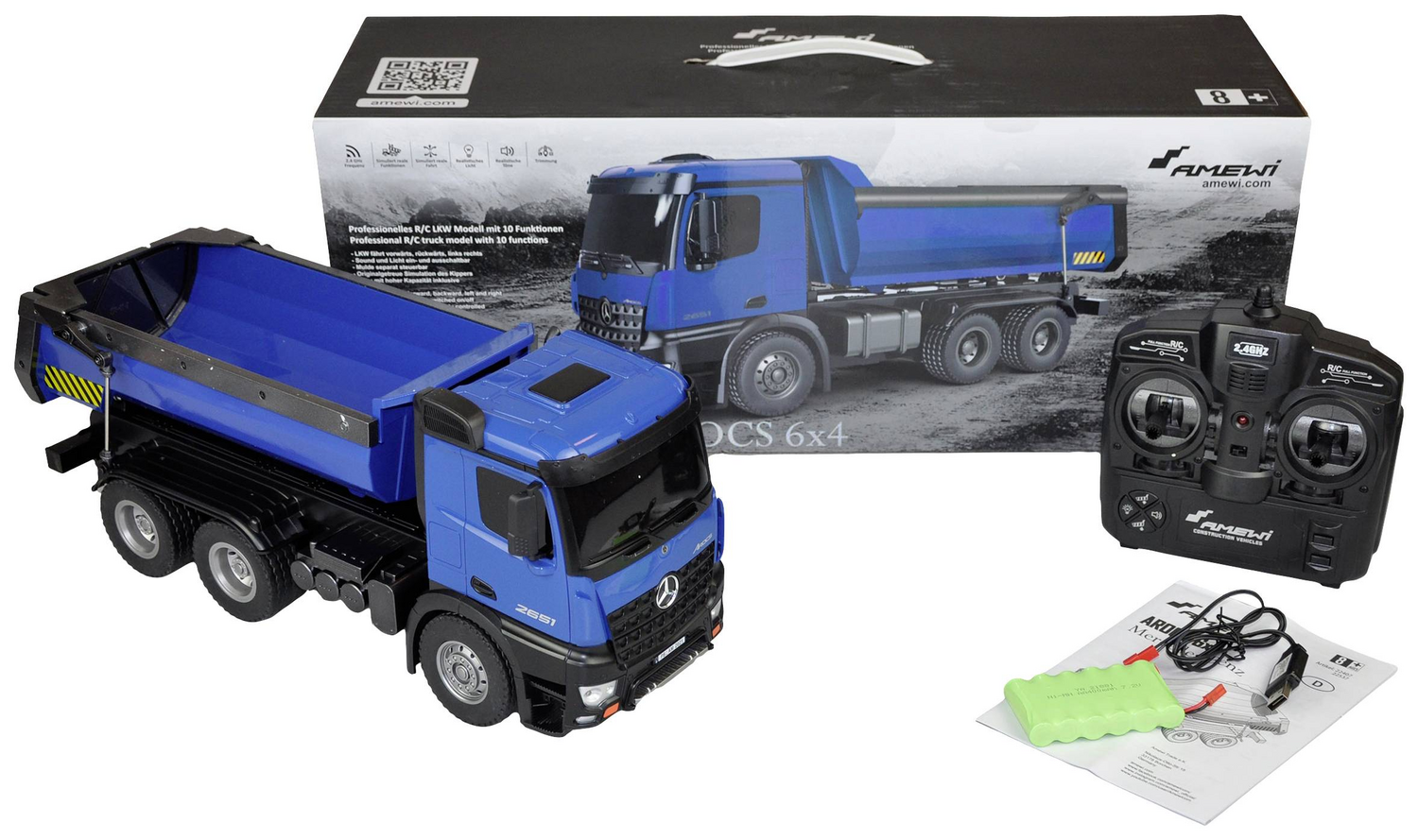 Amewi 22537 Mercedes Benz Arocs 1:14 Elektro Rc Modell Lkw Modelllaster B-Ware - 4260677955362
