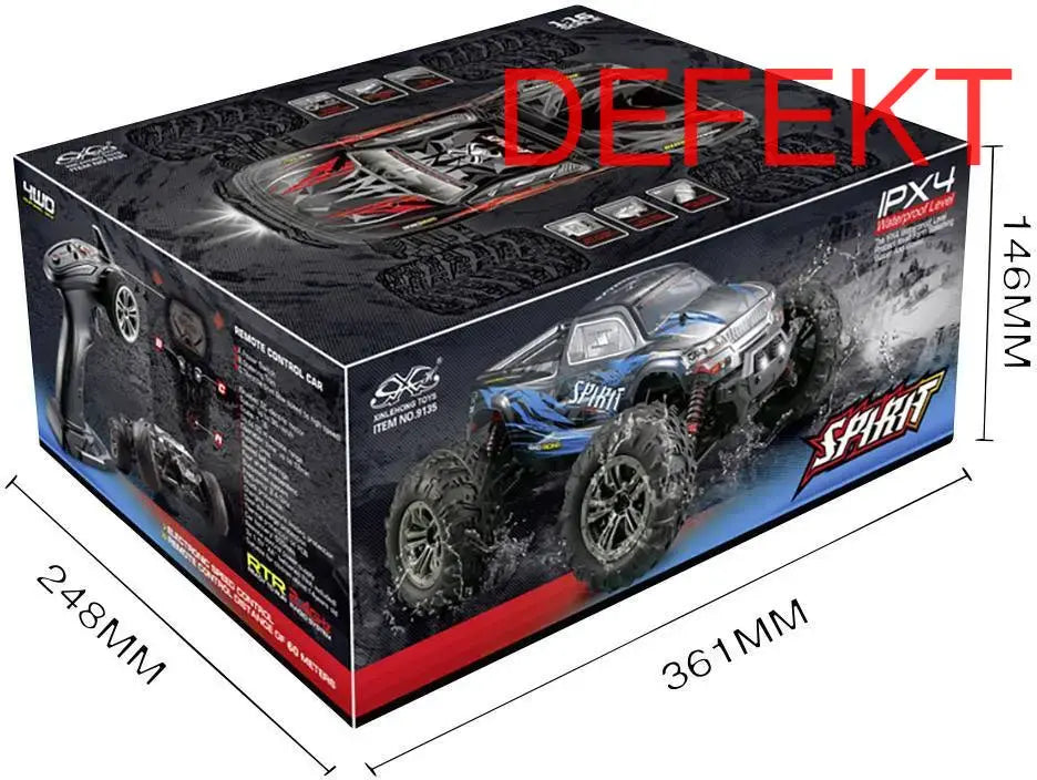 Absima Spirit Schwarz/Rot Brushed 1:16 Rc Modellauto Elektro Rt R Defektware D-Ware - 4250650938574