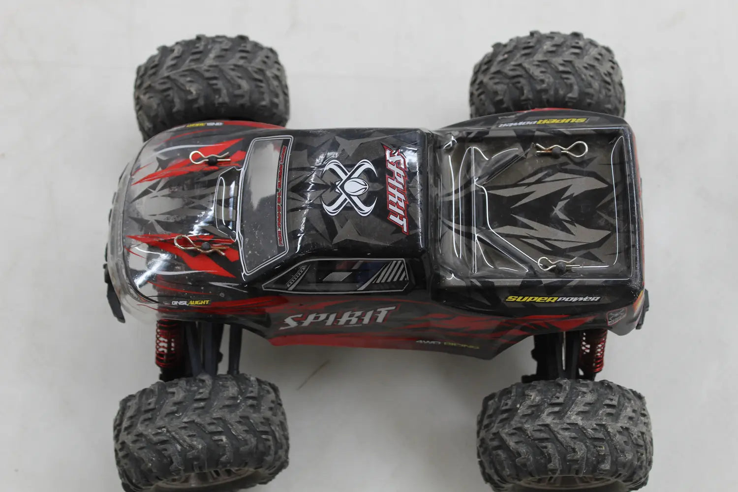 C-Ware Absima Spirit Schwarz/Rot Brushed 1:16 Rc Elektro Monstertruck Siehe Text/Foto - 4250650938574
