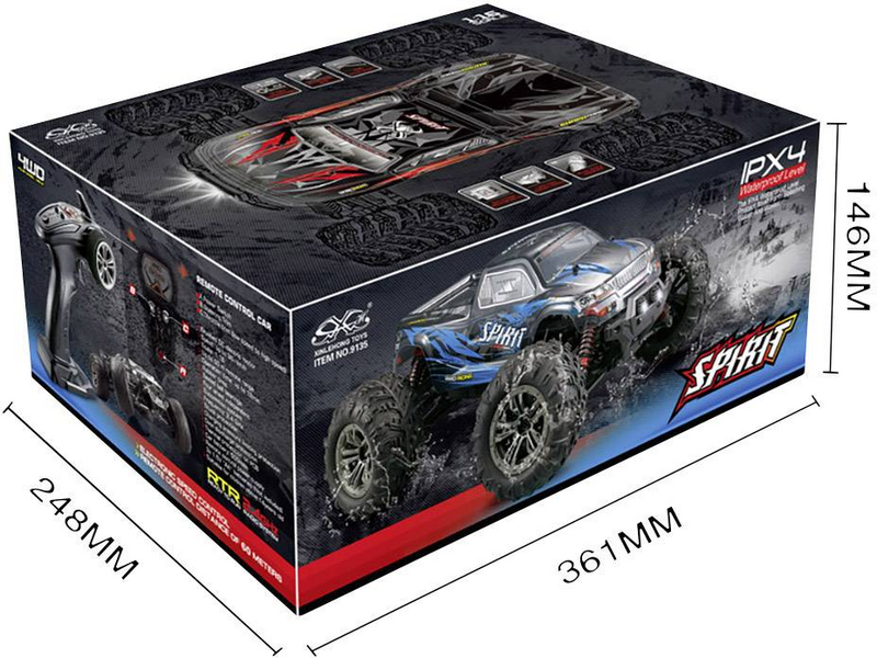 B-Ware Absima Spirit Blau Brushed Rc Modellauto Elektro Monstertruck Siehe Text/Foto - 4250650938581