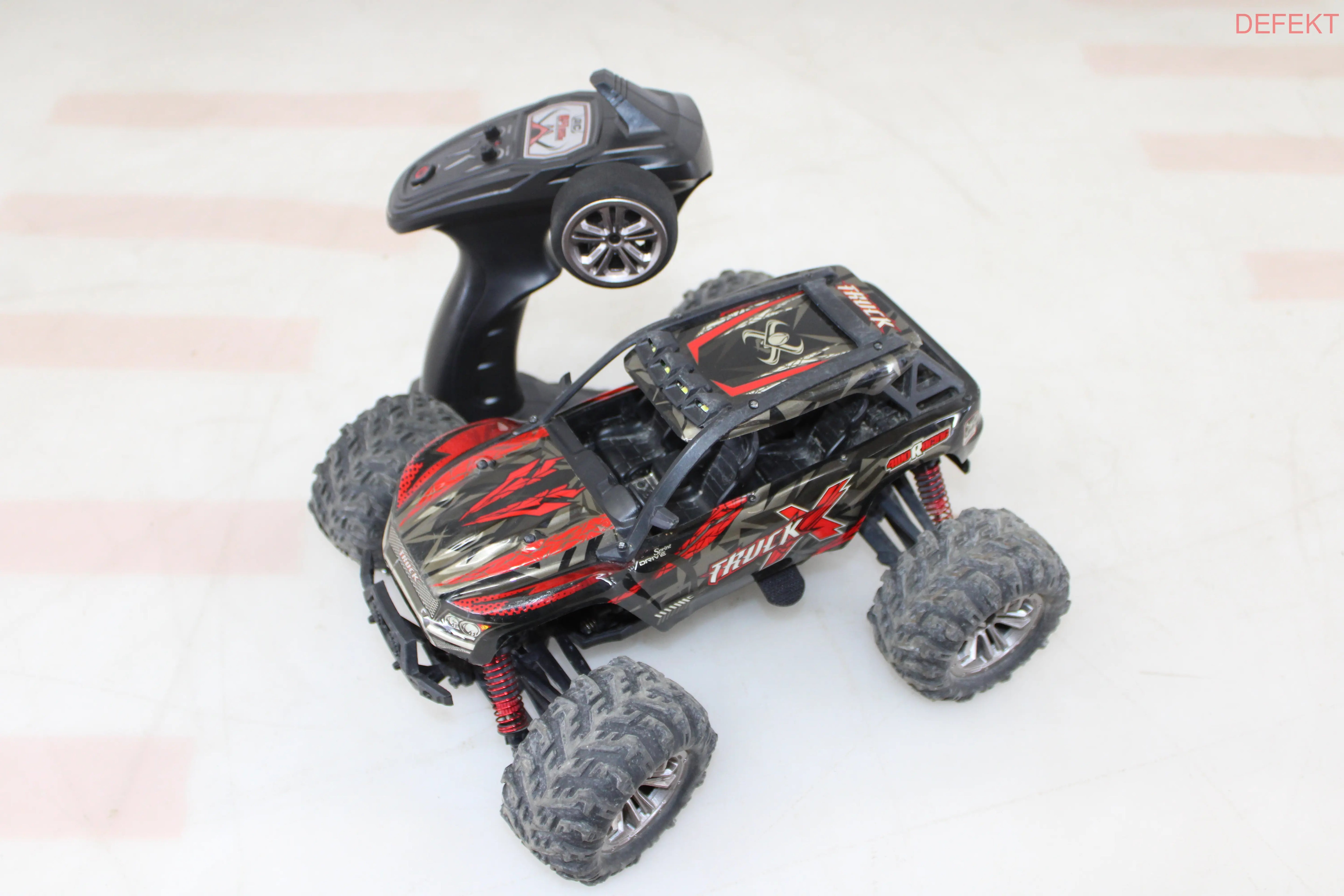 D-Ware Absima X Truck Schwarz/Rot Brushed 1:16 Rc Modellauto Elektro Buggy Defektware - 4250650938611