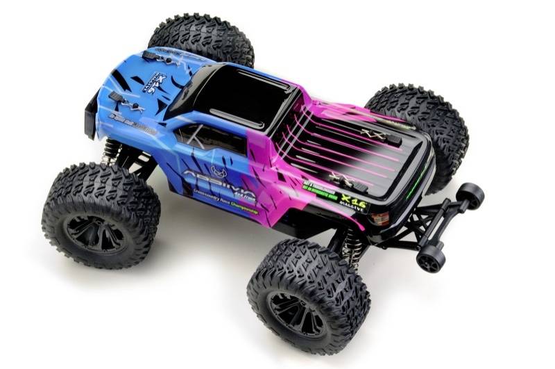 Absima MINI AMT Pink Blau Brushed 1:16 RC Modellauto Elektro Monstertruck Allrad - 4250650957704