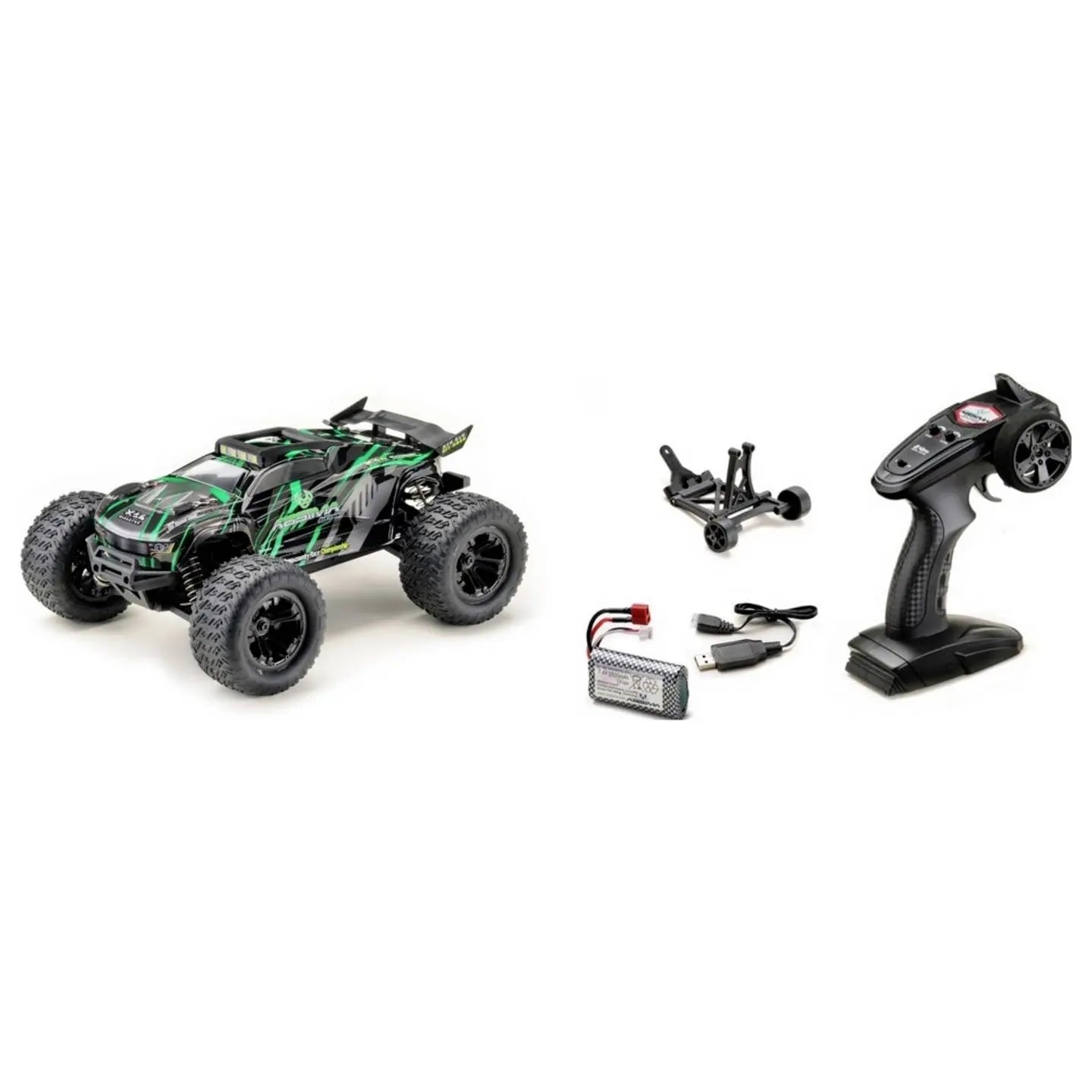 C-Ware Absima 1:16 Mini At Modellauto Ferngesteuertes Auto Grün/Grau Siehe Text - 4250650961497