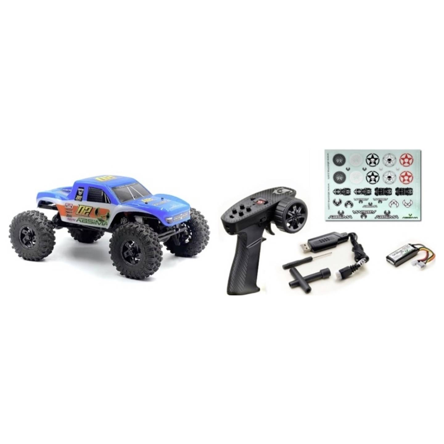 B-Ware Absima Rc Auto Modellauto Crawler Goat Blau Brushless Set Akku Lader 1:18 Rtr859 - 4250650959326