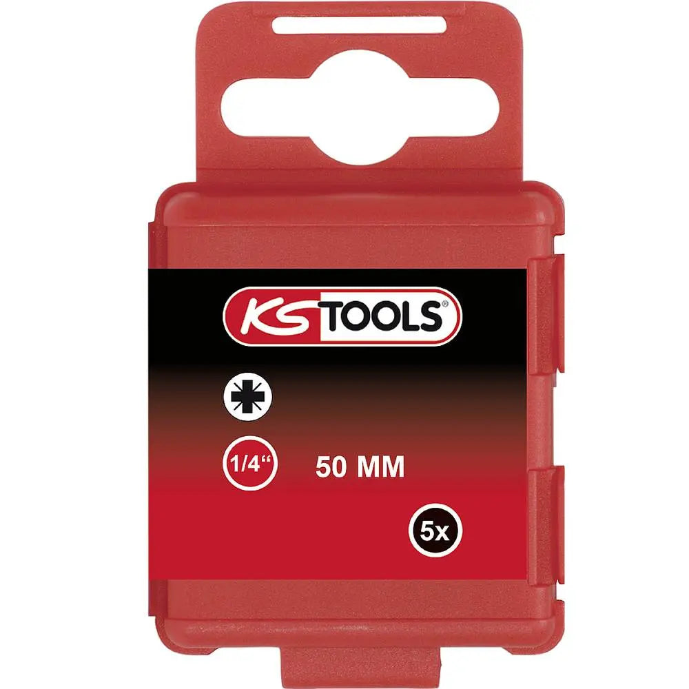 B-Ware Ks Tools Kreuzschlitz Bit 5er Pack Schraubendreherbit Pz2 E6,3 Sechskant 50 Sets - 4042146049181