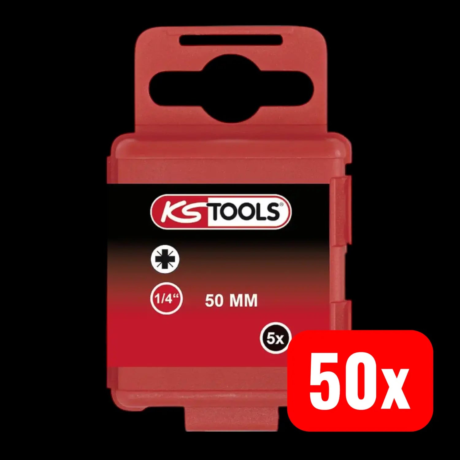 B-Ware Ks Tools Kreuzschlitz Bit 5er Pack Schraubendreherbit Pz2 E6,3 Sechskant 50 Sets - 4042146049181