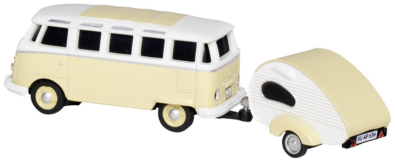 B-Ware Carson Modellsport 500504164 Vw T1 Samba Bus Mit Wohnwagen 1:87 Rc Modellauto - 4005299014307
