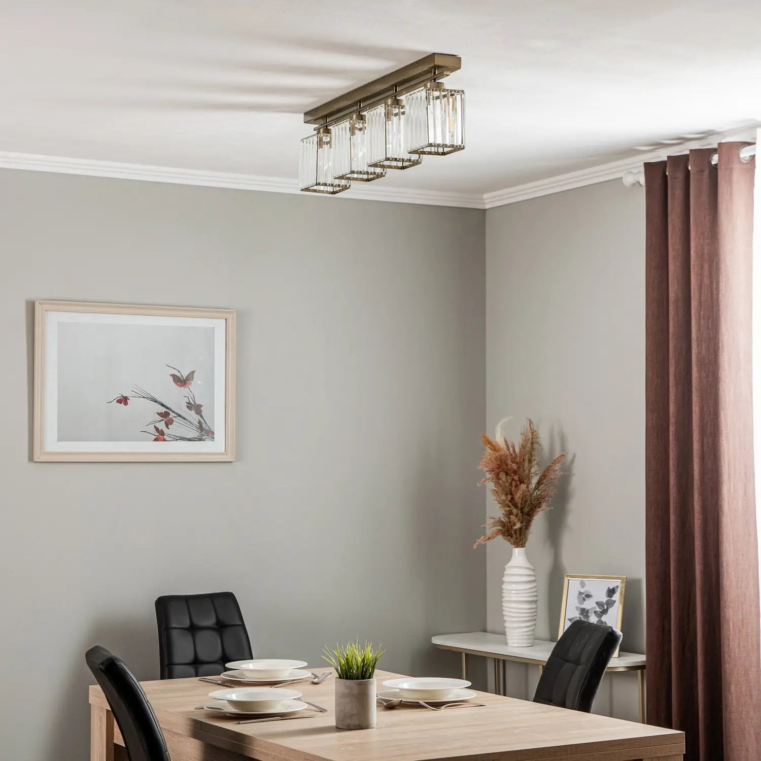 B-Ware Deckenleuchte Av 1795 4 Ey 4 Fl. Balken Antikgold Deckenlampe Lampe Leuchte Spot - 8698957163019