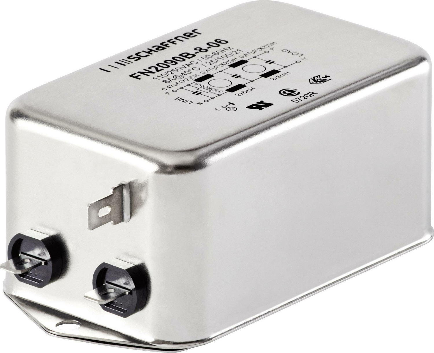 B-Ware Schaffner Entstörfilter 250 V/Ac 20 A 2.7 M H L X B X H 113,5x57,5x45,4mm 1 St.   - 2050001720788