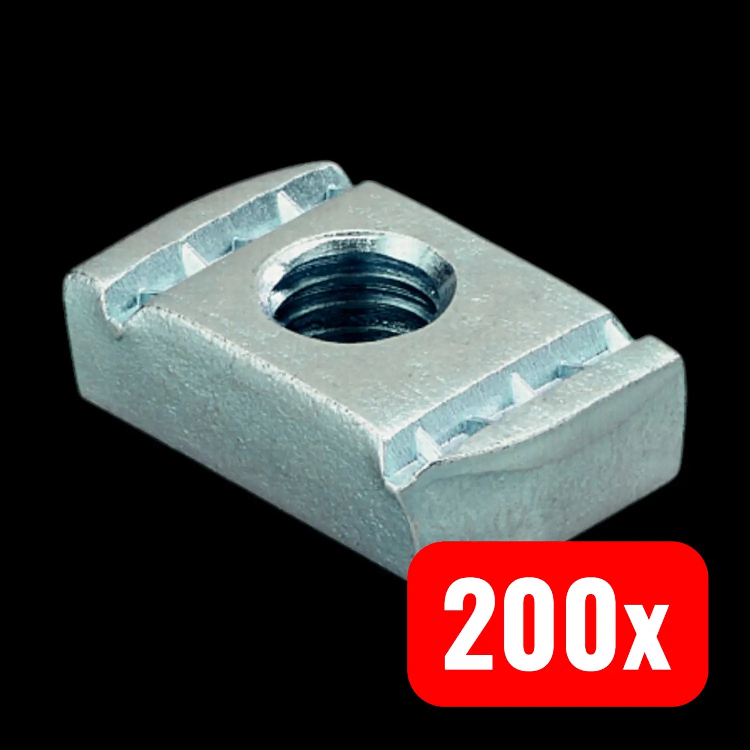 B-Ware Fischer Schiebemuttern Fcn 77407 M8 Sicherer Halt Halterung Mutter 200 Stück - 4006209774076