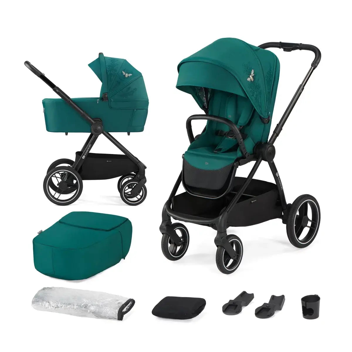 B-Ware Kinderkraft Nea Kinderwagen Buggy Kinderwagen Gummireifen Aluminium Nature Vibes - 100003351