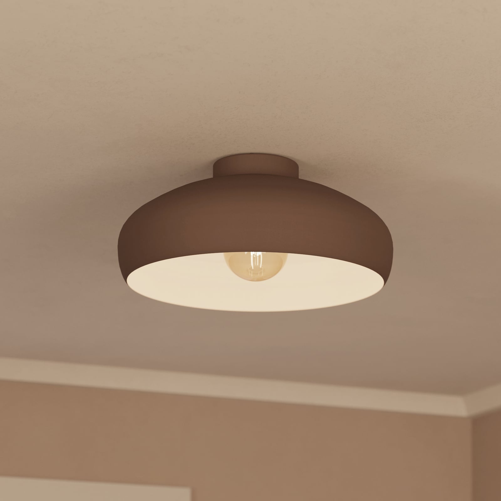 EGLO Deckenleuchte Designer Leuchte Mogano LED Lampe dimmbar dunkelbraun Ø40cm - 9008606235315
