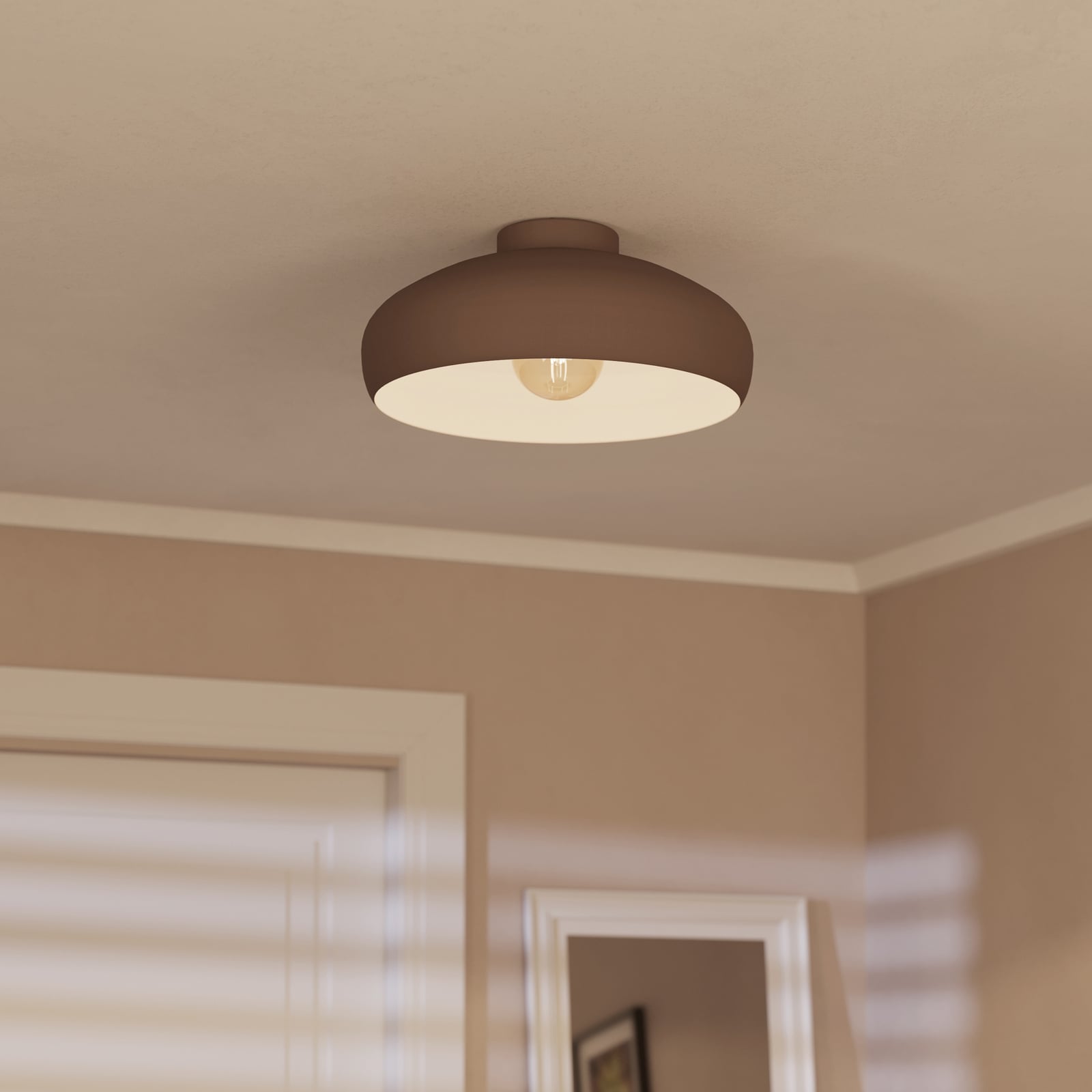 EGLO Deckenleuchte Designer Leuchte Mogano LED Lampe dimmbar dunkelbraun Ø40cm - 9008606235315