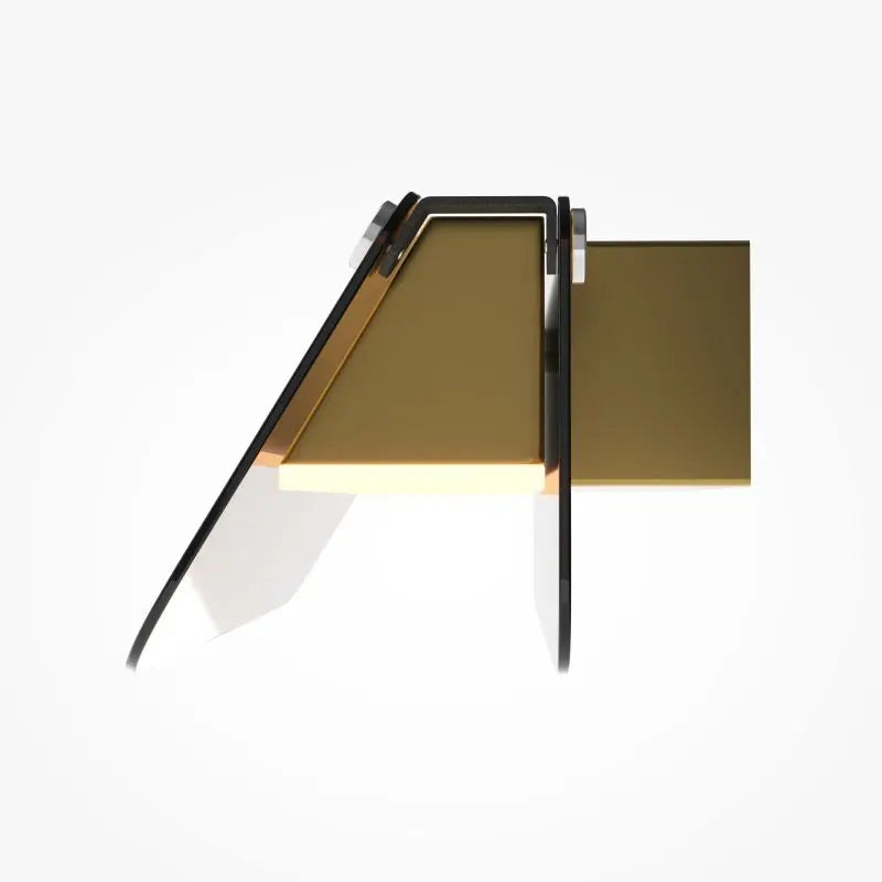 B-Ware Maytoni Wandleuchte Led Wandlampe Flat Metall Glas Schwarz Bernstein Warmweiß 6 W - 4099776099123