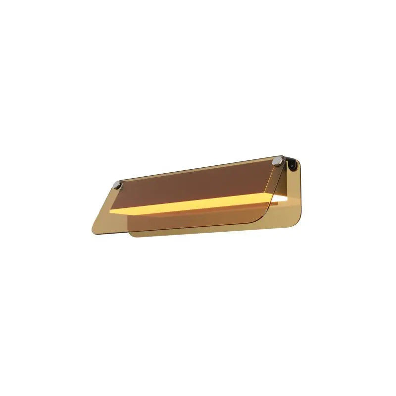 B-Ware Maytoni Wandleuchte Led Wandlampe Flat Metall Glas Schwarz Bernstein Warmweiß 6 W - 4099776099123