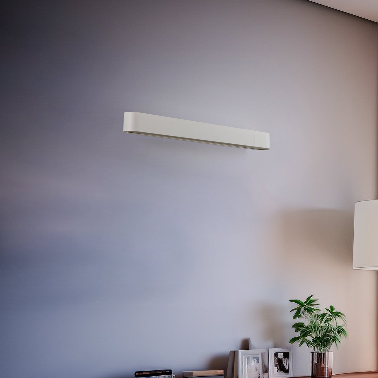 Nowodvorski Wandleuchte Soft LED Wandlampe Leuchte Aluminium weiß 63x6 cm Lampe - 5903139754194