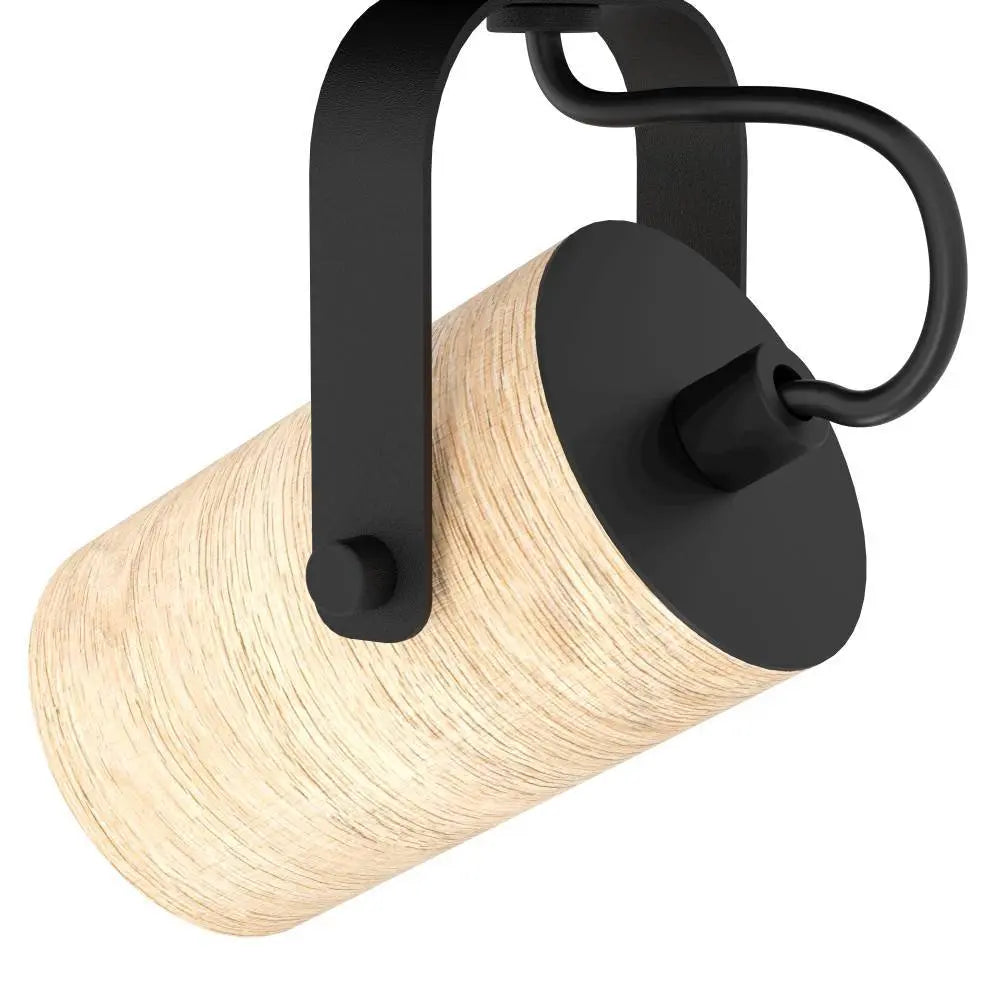 B-Ware Eglo Cayuca Led Gu10 2 Fach Deckenleuchte Deckenspot 280x100 Mm Schwarz Braun - 10013045