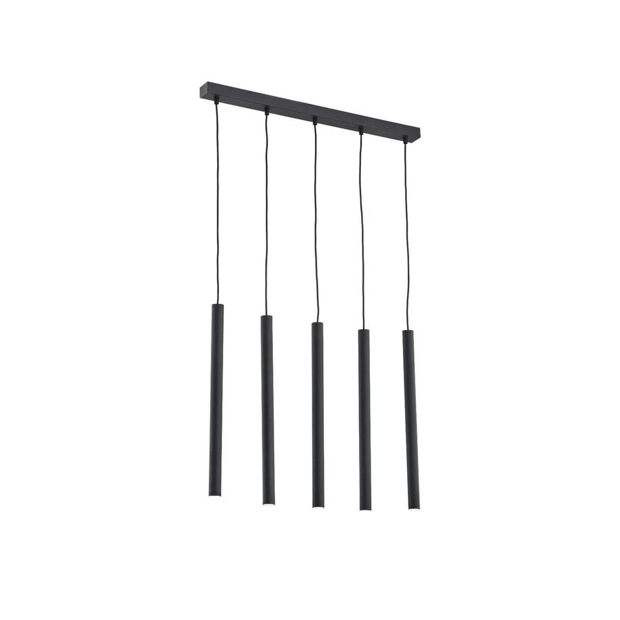 Euluna Hängeleuchte Sone Hängelampe Pendelleuchte Baldachin Eckig 5 Flg Schwarz B-Ware - 10014050