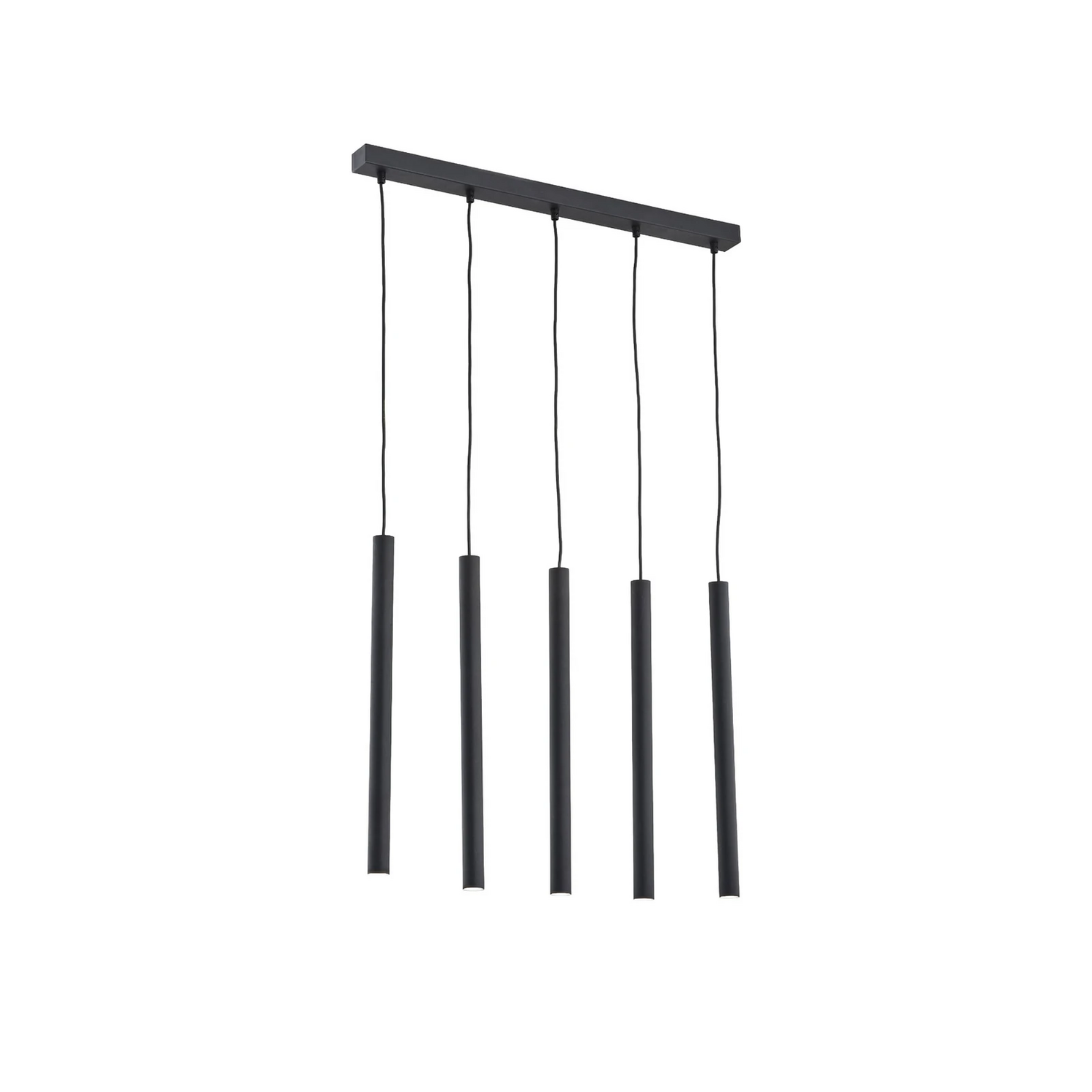 B-Ware Euluna Hängeleuchte Sone Hängelampe Pendelleuchte Baldachin Eckig 5 Flg Schwarz