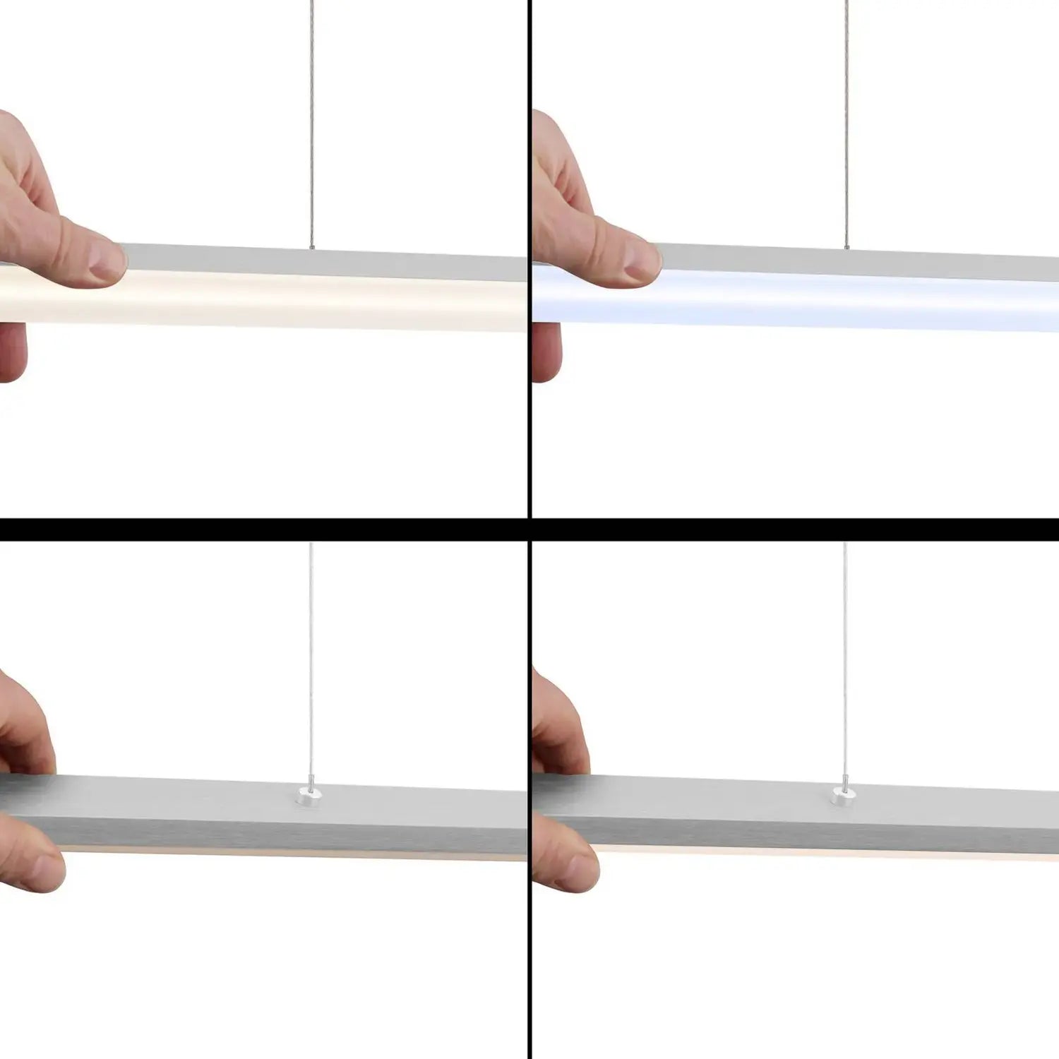 B-Ware Quitani Pendelleuchte Hängelampe Led Aluminium Grau Dimmbar Margita 118 Cm Cct - 100142651