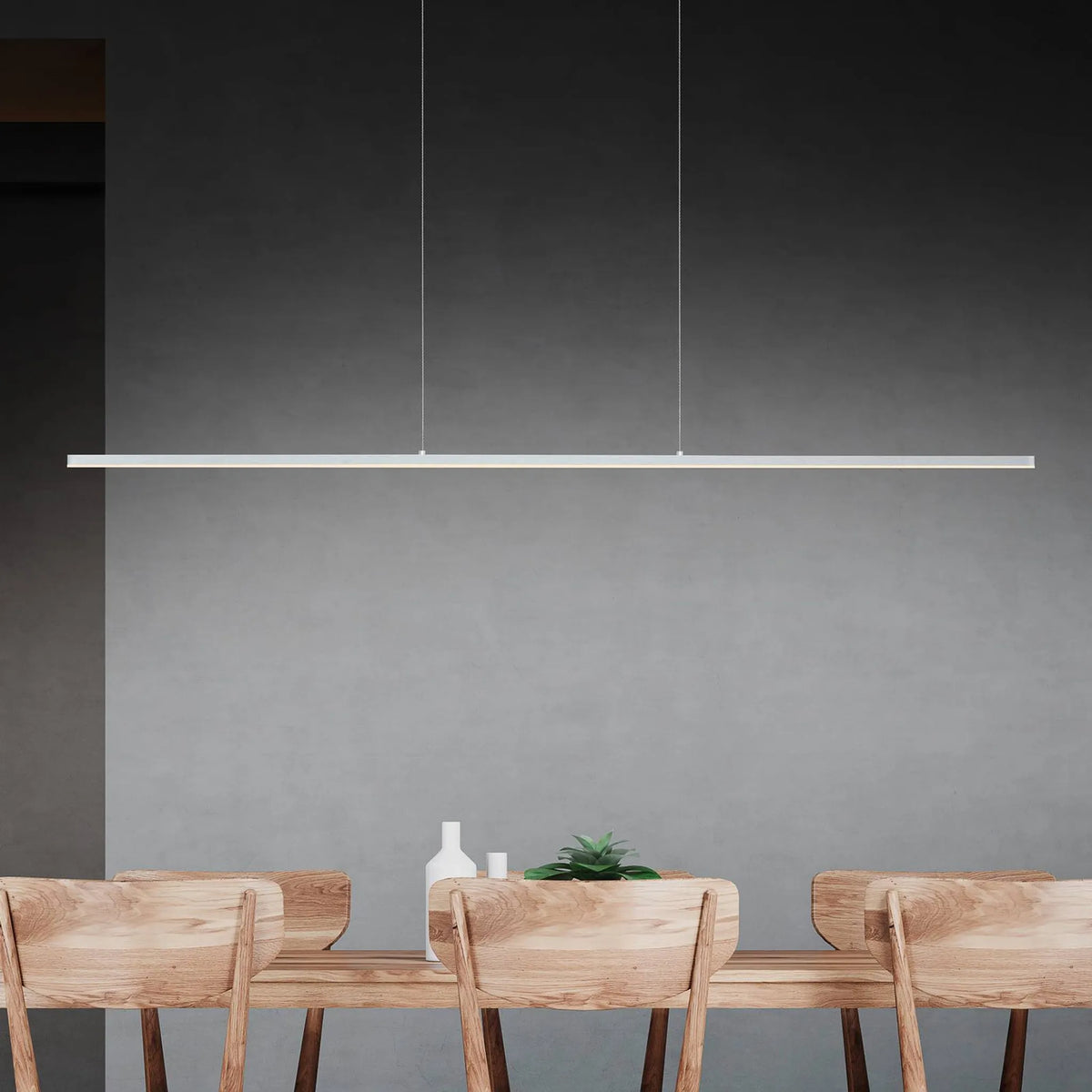 quitani Pendelleuchte Hängelampe LED Aluminium Grau dimmbar Margita 118 cm CCT - 100142651