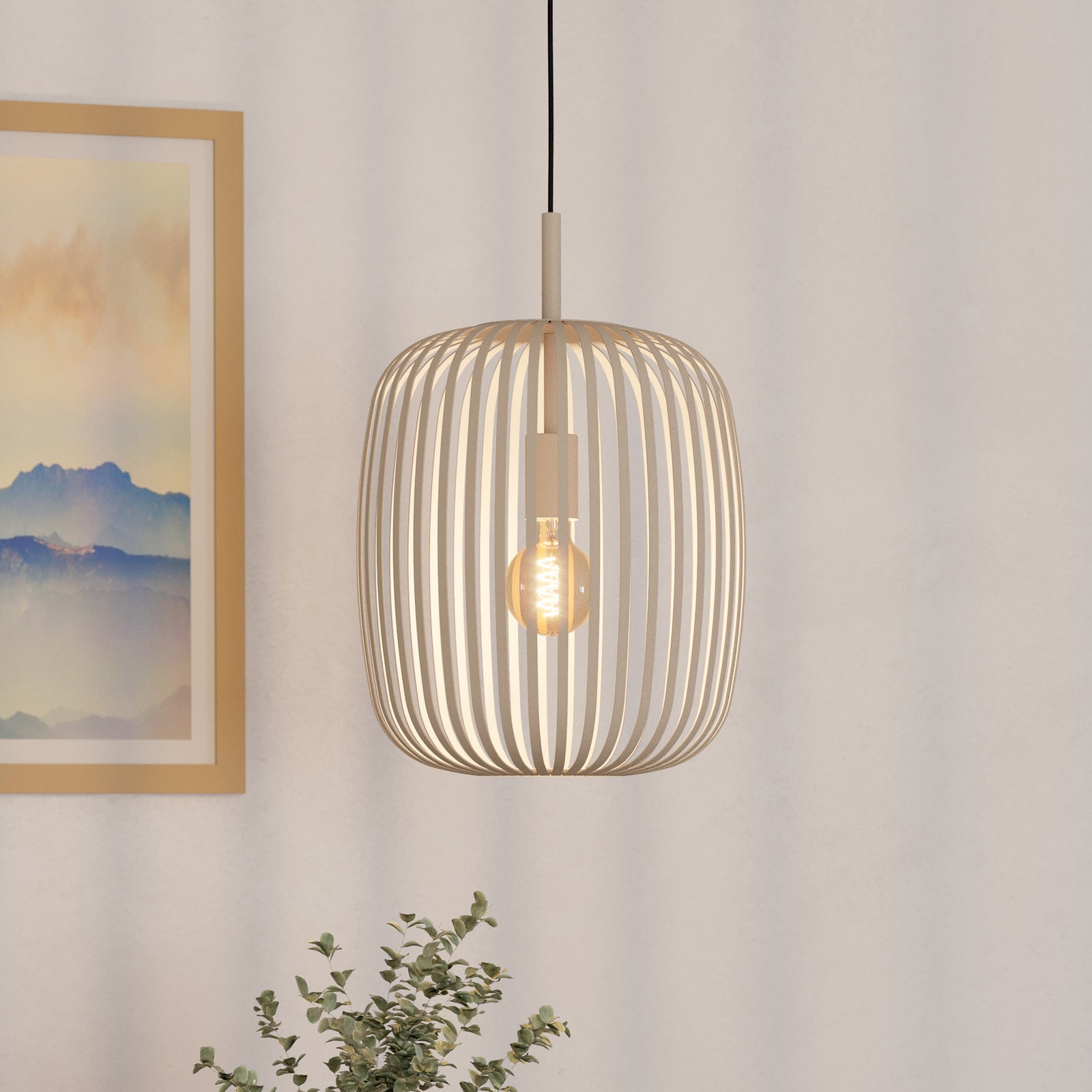 Eglo Hängeleuchte Pendelleuchte Romazzina LED Lampe dimmbar sand Ø33cm Metall - 9008606244300