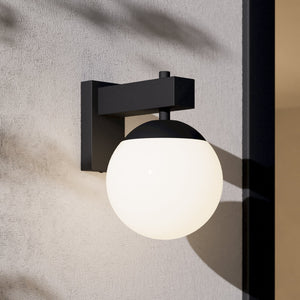 B-Ware Eglo Außenwandleuchte Bufalata schwarz-weiß Gartenleuchte dimmbar E27 Stahl