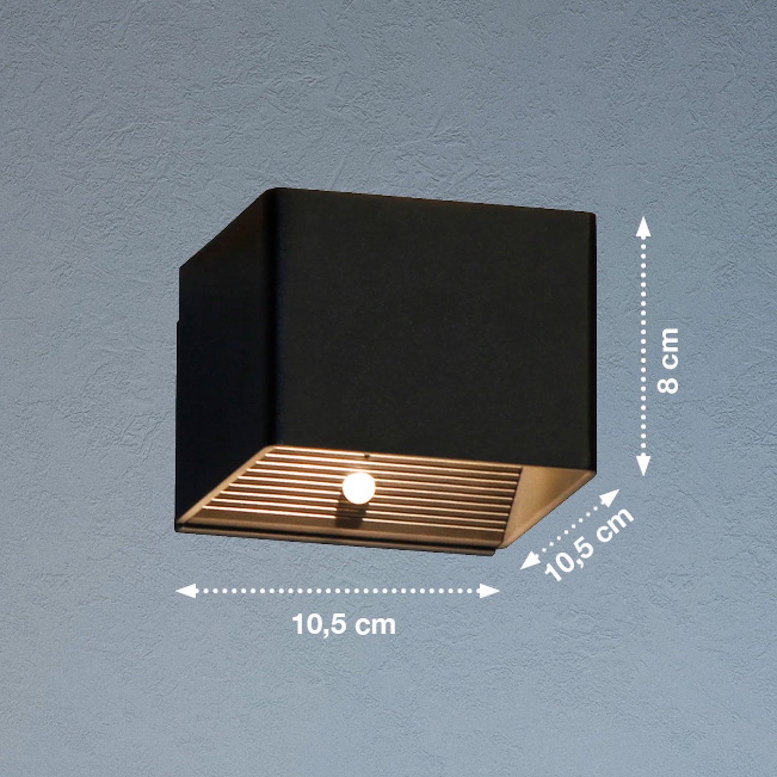 LED-Akku-Wandlampe Magnetics schwarz USB Bewegungsmelder FH Lighting 240 lm - 4052231300424