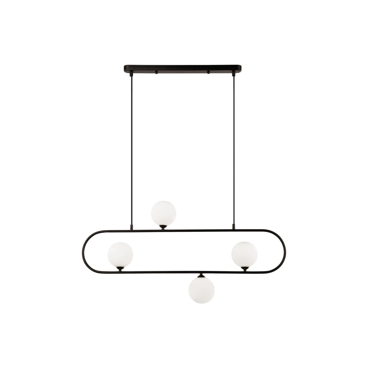 Viokef Hängeleuchte Fancy 4-flammig LED Pendelleuchte dimmbar schwarz 95x12cm - 5201769085719