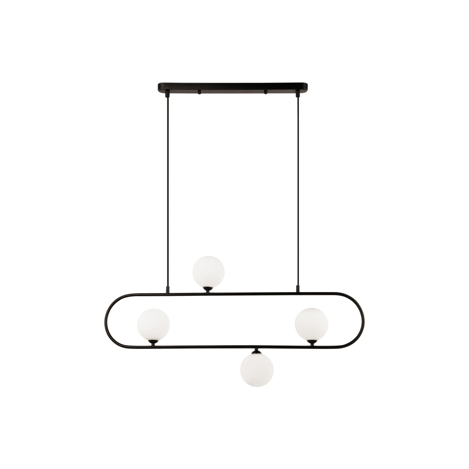 Viokef Hängeleuchte Fancy 4-flammig LED Pendelleuchte dimmbar schwarz 95x12cm - 5201769085719