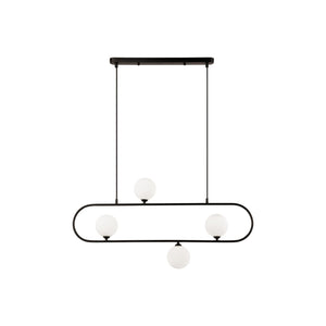 B-Ware Viokef Hängeleuchte Fancy 4-flammig LED Pendelleuchte dimmbar schwarz 95x12cm