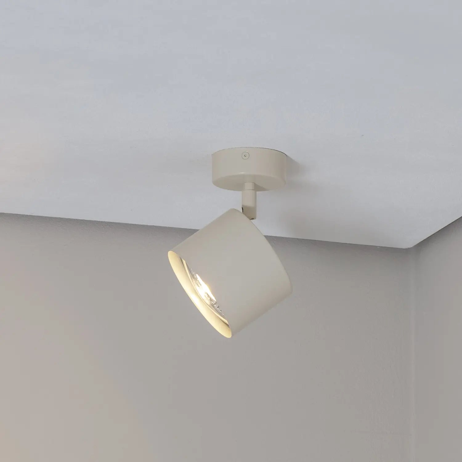 B-Ware Chloe Deckenspot Strahler Lampe Beige Stahl Deckenlampe Leuchte Verstellbar  - 10019001