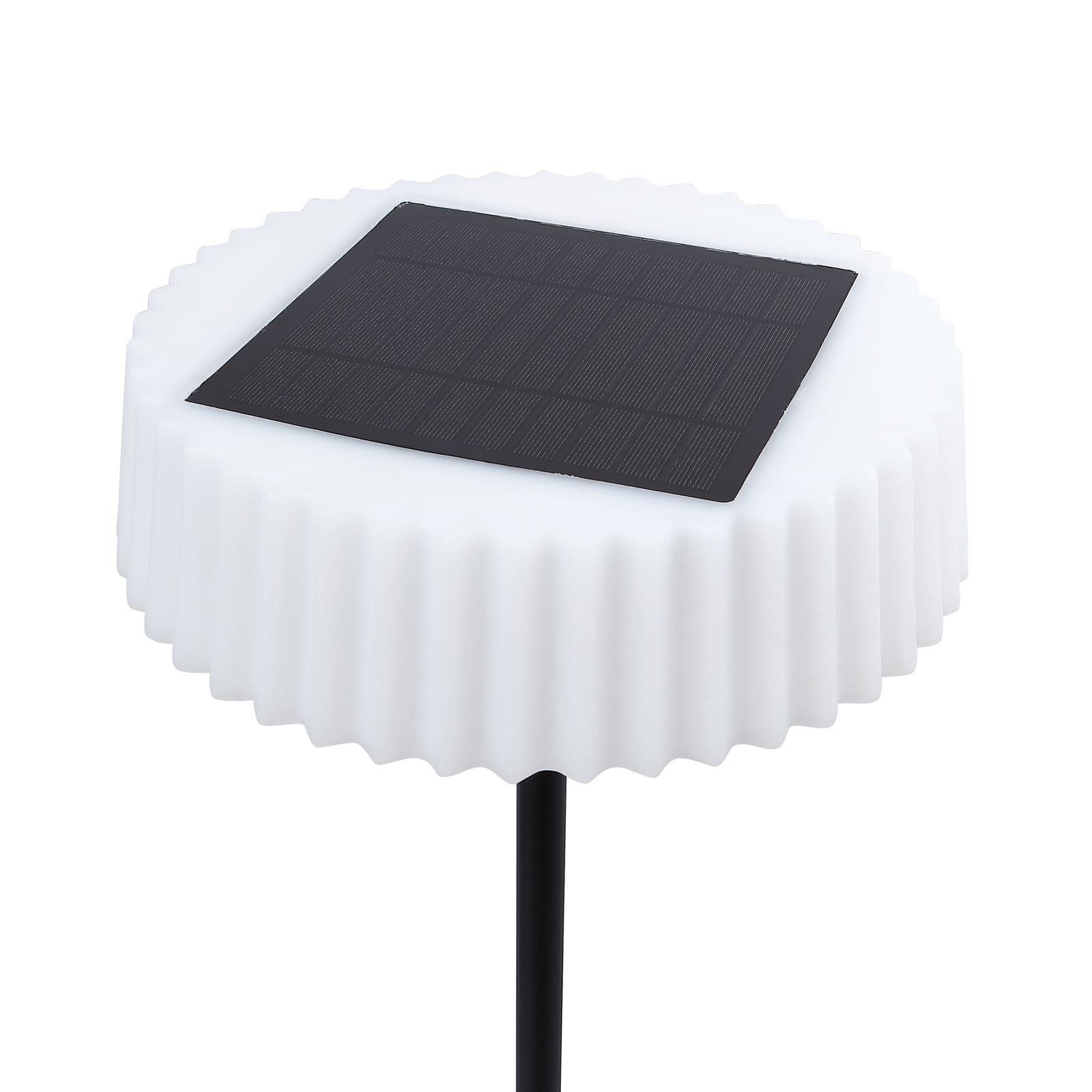 Lindby LED-Solar-Stehlampe Samine dimmbar Gartenlampe schwarz Metall 136cm - 4251911774115
