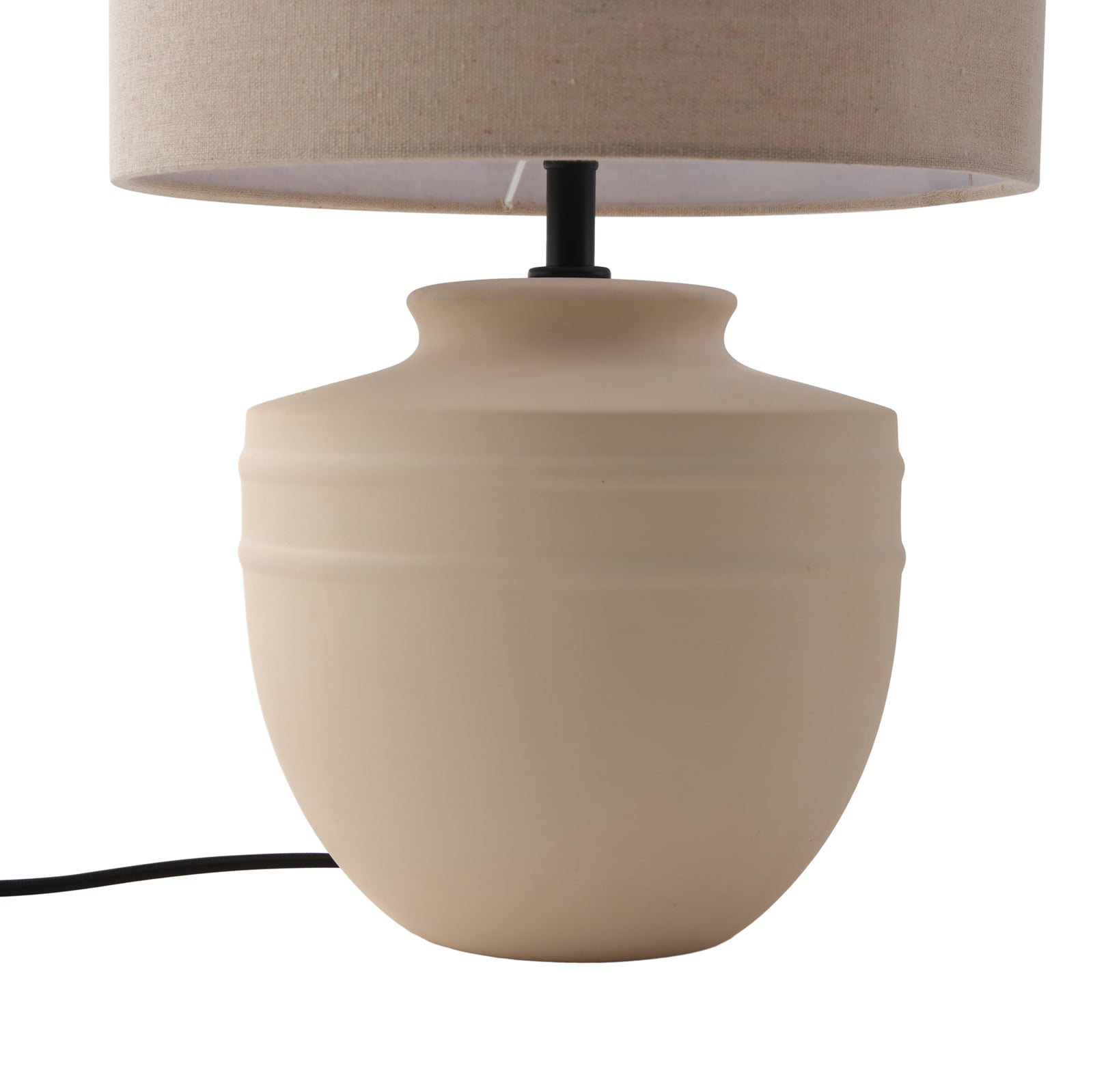 Lindby Tischleuchte Lampe Thalassia LED Tischlampe Leuchte beige Ø30cm 45,5cm - 4251911774658