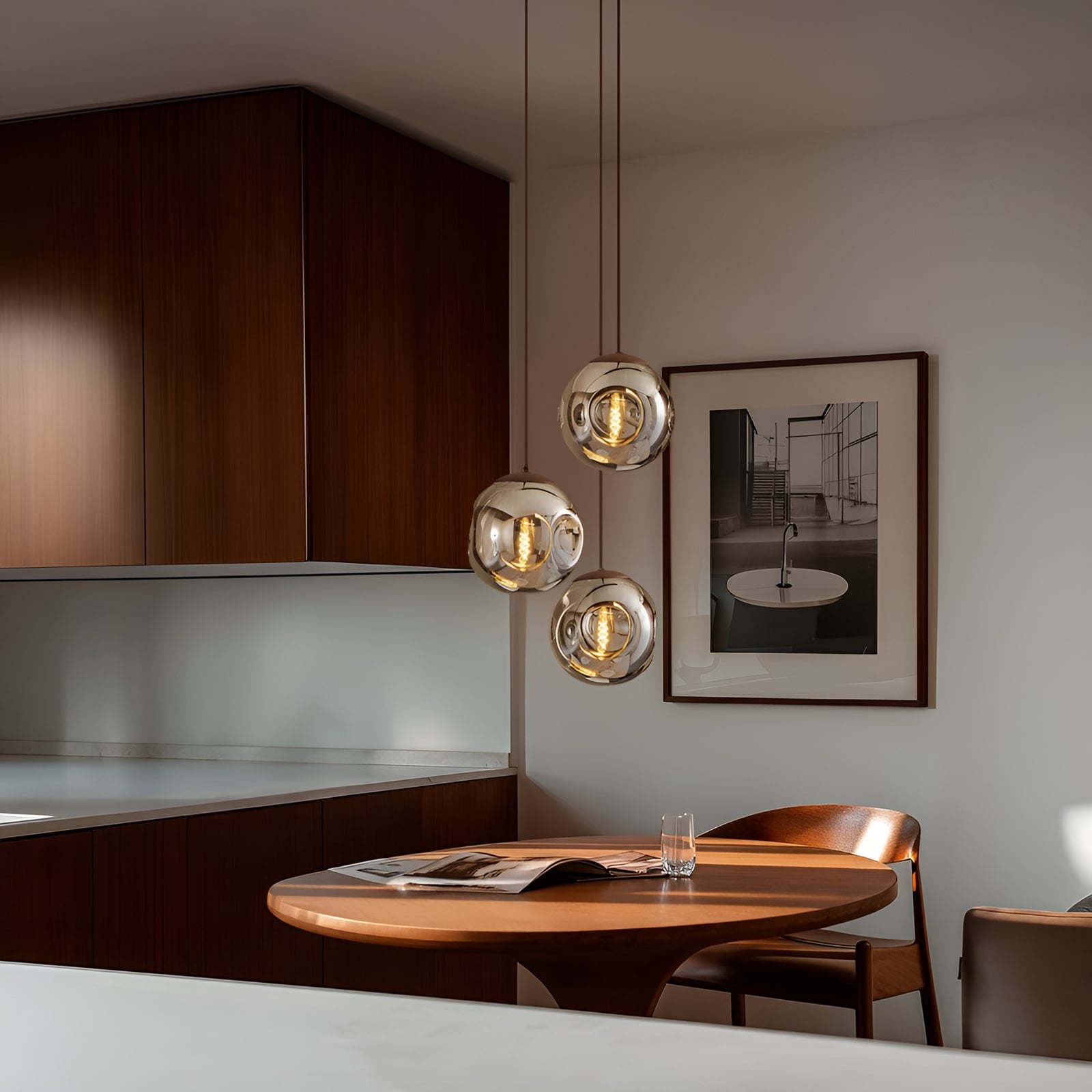Lindby Hängeleuchte Pendelleuchte Valentina LED Lampe dimmbar grau Ø49cm 150cm - 4251911774719