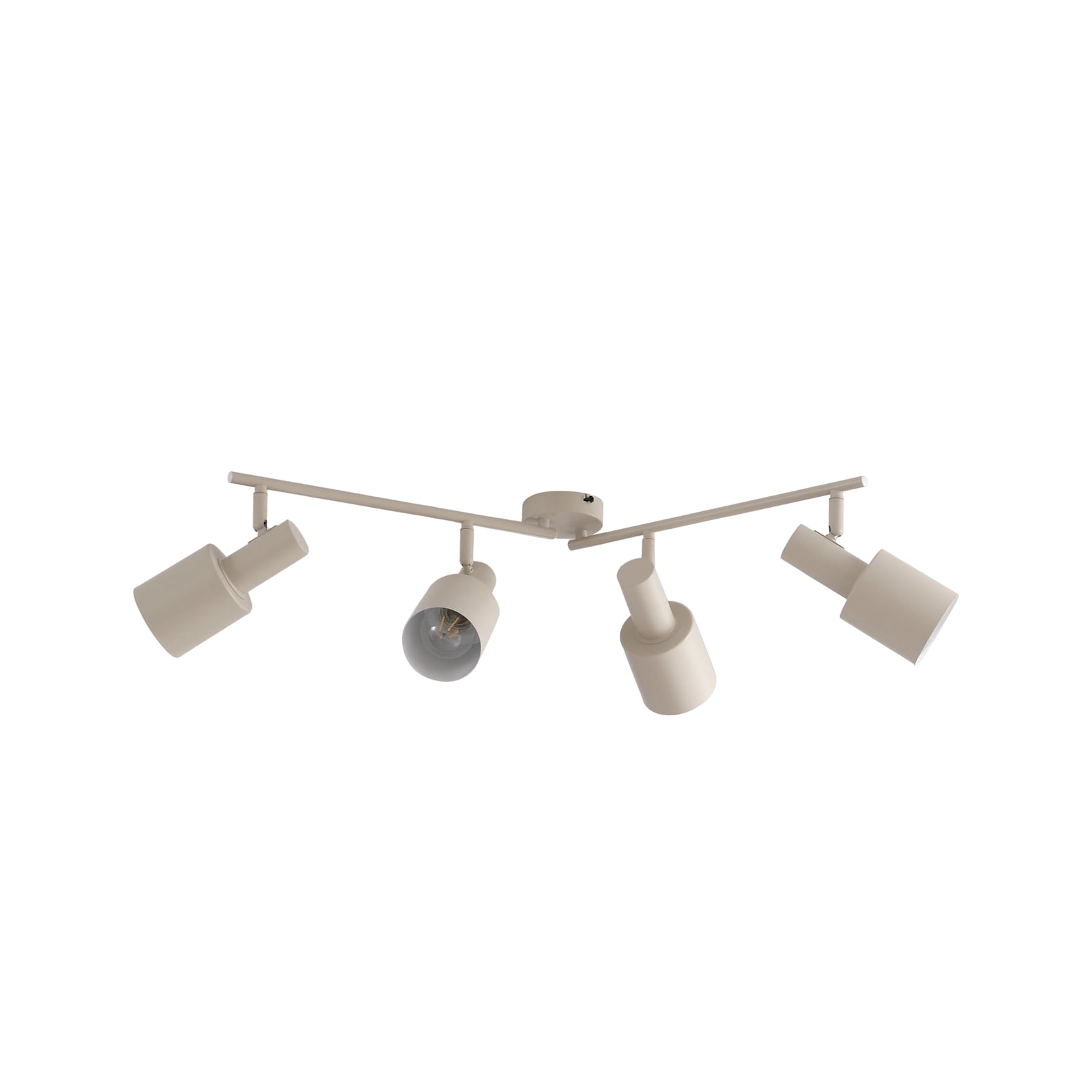 Lindby Deckenstrahler Ovelia LED Lampe 4-flammig dimmbar beige 80 cm Eisen - 4251911775136