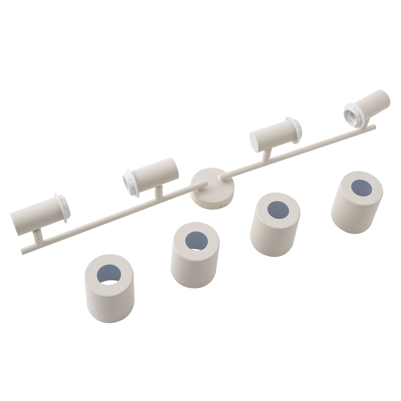 Lindby Deckenstrahler Ovelia LED Lampe 4-flammig dimmbar beige 80 cm Eisen - 4251911775136