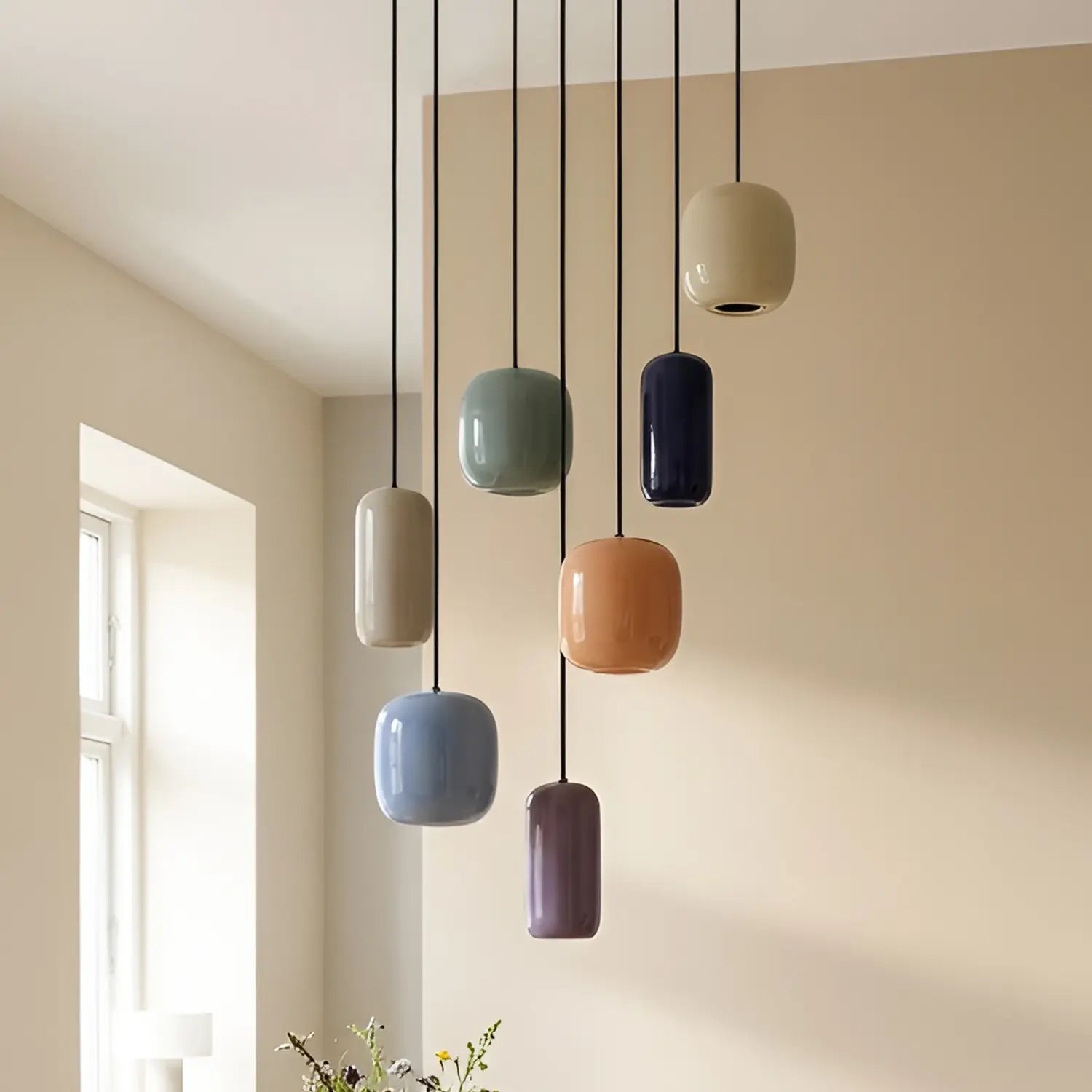 B-Ware Lucande Hängeleuchte Pendelleuchte Lampe Bunt Metall Narion Leuchte 7 Flammig - 10019953