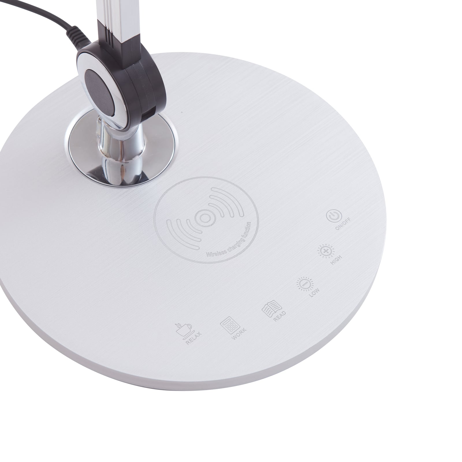 Lindby LED-Tischleuchte Nyxaris silber 50 cm dimmbar höhenverstellbar CCT - 4251911775600