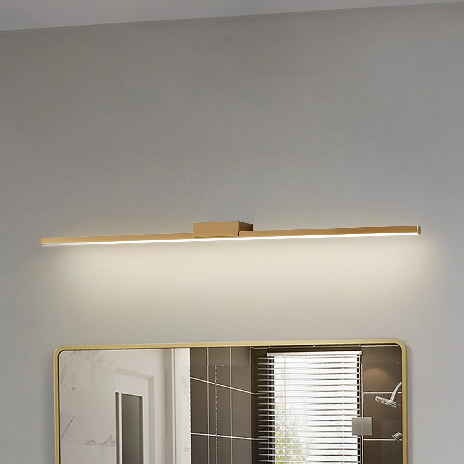 Lucande Spiegellampe Spiegelbeleuchtung LED Badleuchte Kivana kupfer Schalter IP - 4251911776423