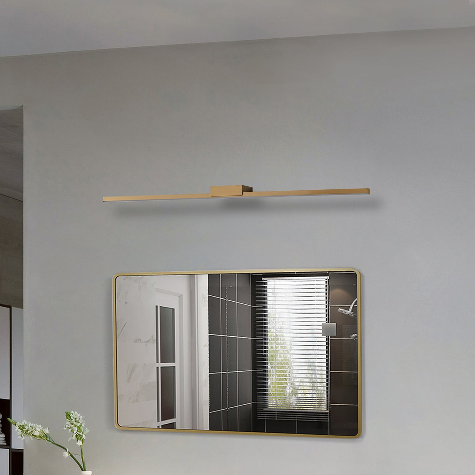 Lucande Spiegellampe Spiegelbeleuchtung LED Badleuchte Kivana kupfer Schalter IP - 4251911776423