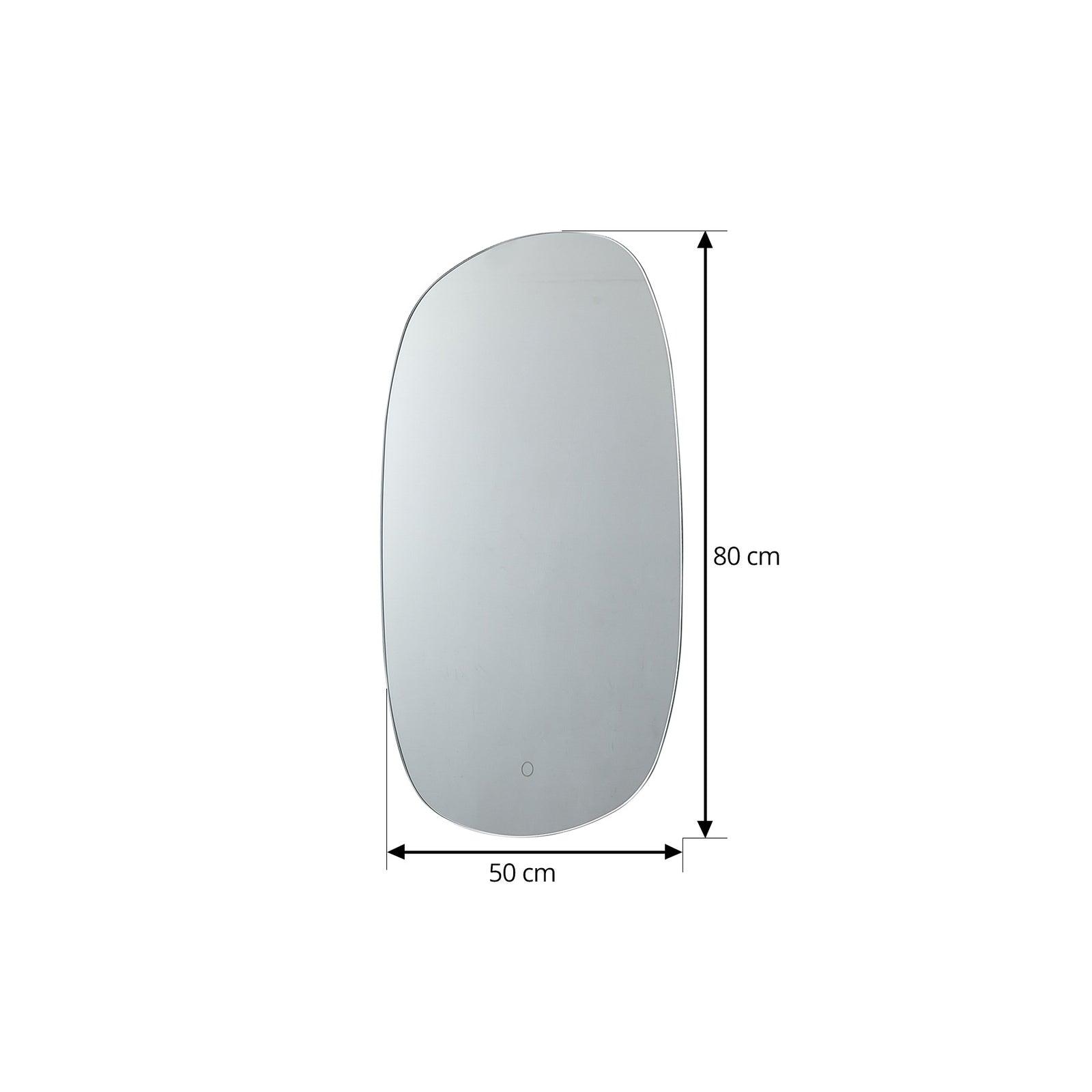 Lucande LED-Spiegel Celestiel oval 80 cm beheizbar CCT Chrom 2400 lm - 4251911777857