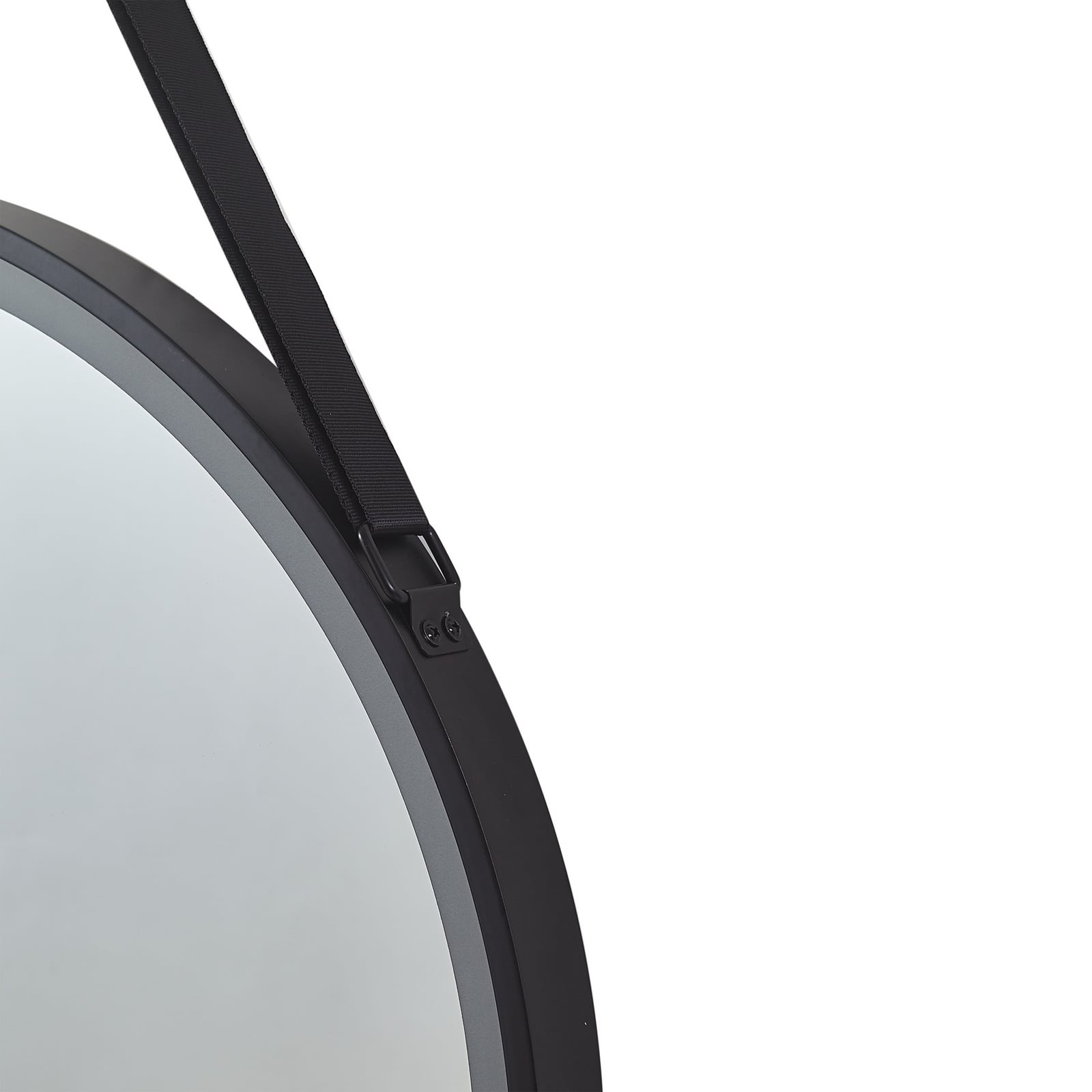 Lucande LED-Spiegel Lelin Ø 60 cm schwarz Aluminium CCT 1970 lm IP44 - 4251911777932