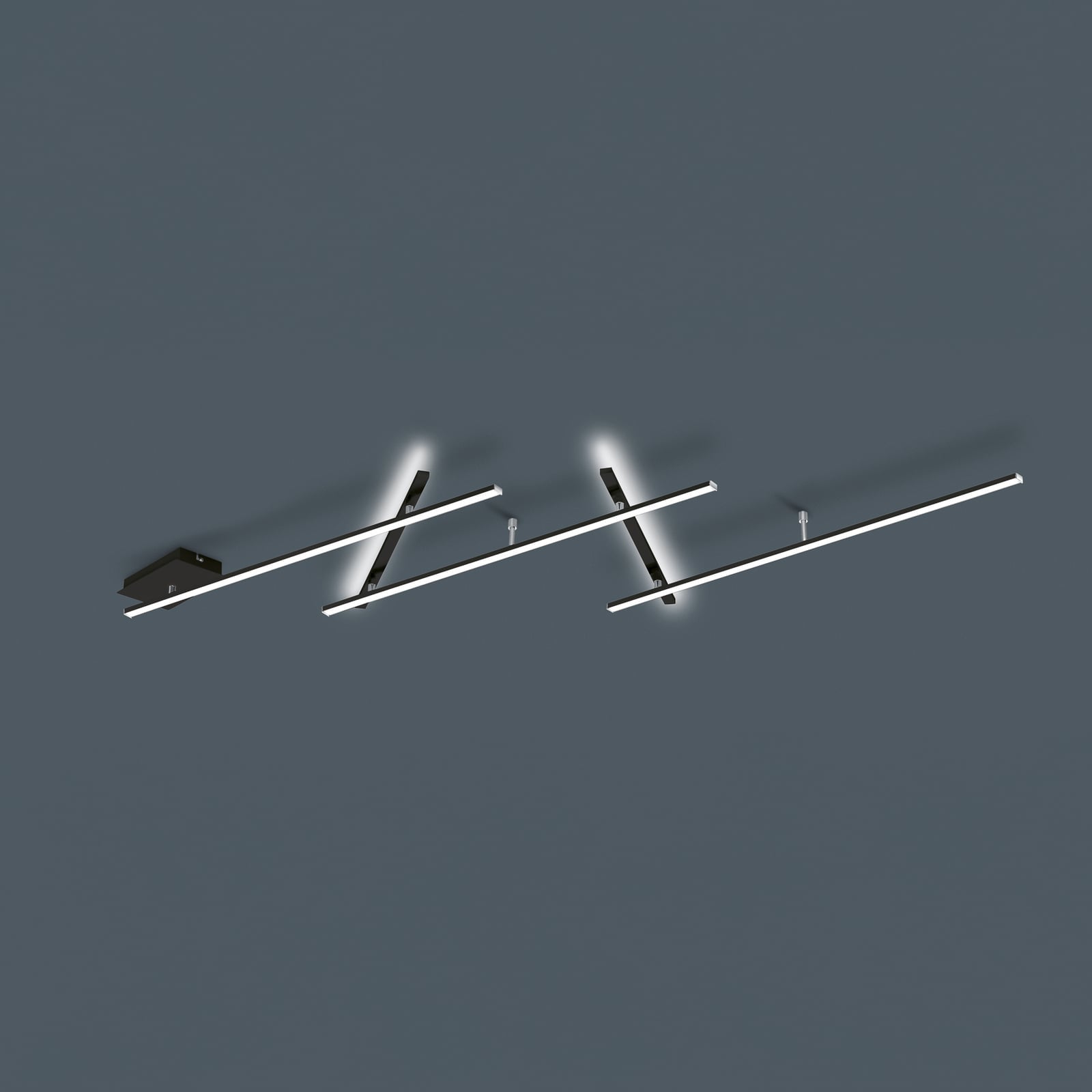 Schwenkbare LED-Deckenlampe Indira dimmbar schwarz 25W warmweiß TRIO LIGHTING - 4017807575118