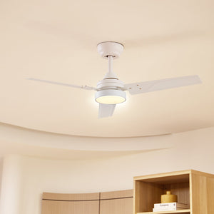 B-Ware Lindby LED-Deckenventilator Aerallo weiß CCT leise 105 cm 18 W Fernbedienung