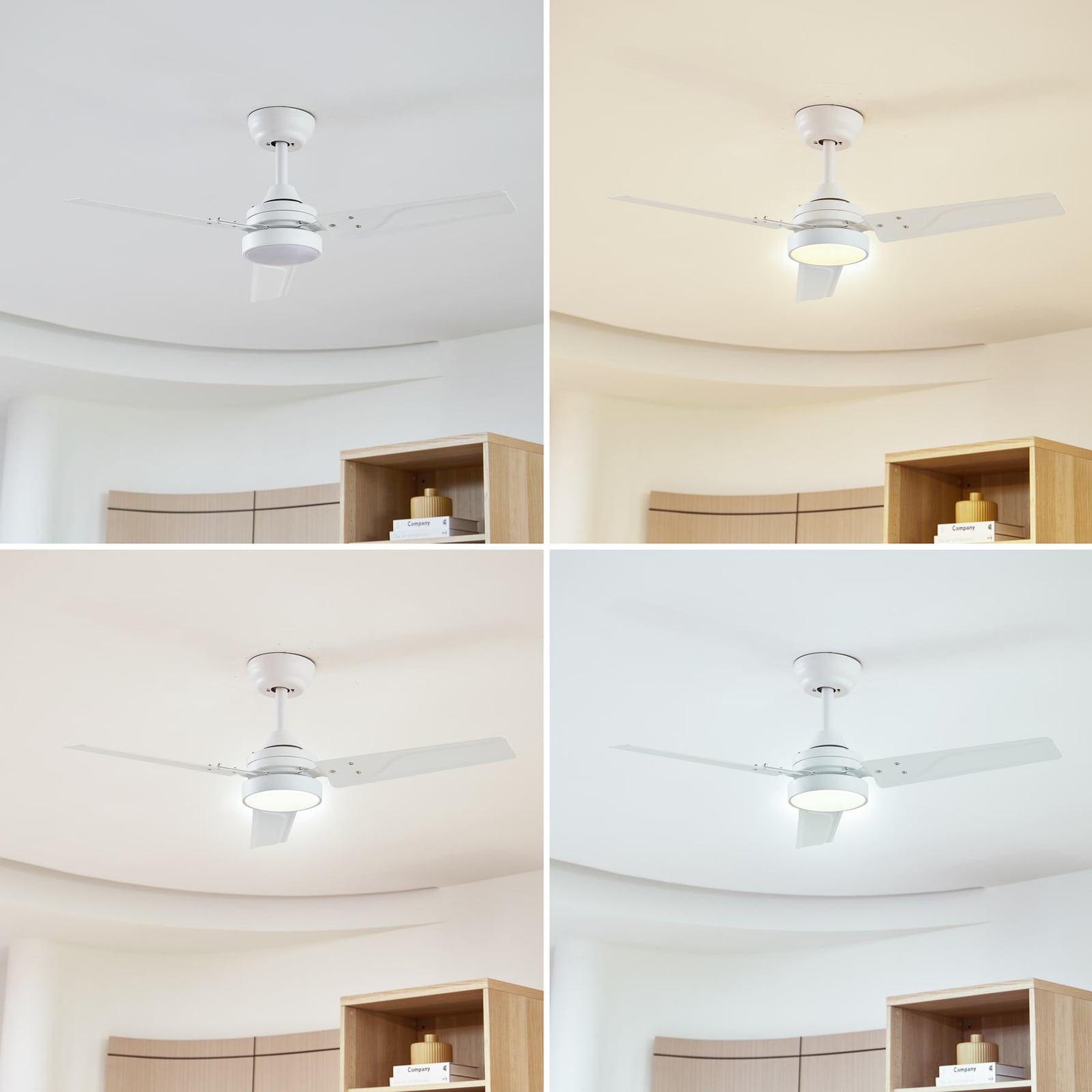 Lindby LED-Deckenventilator Aerallo weiß CCT leise 105 cm 18 W Fernbedienung - 4251911779899