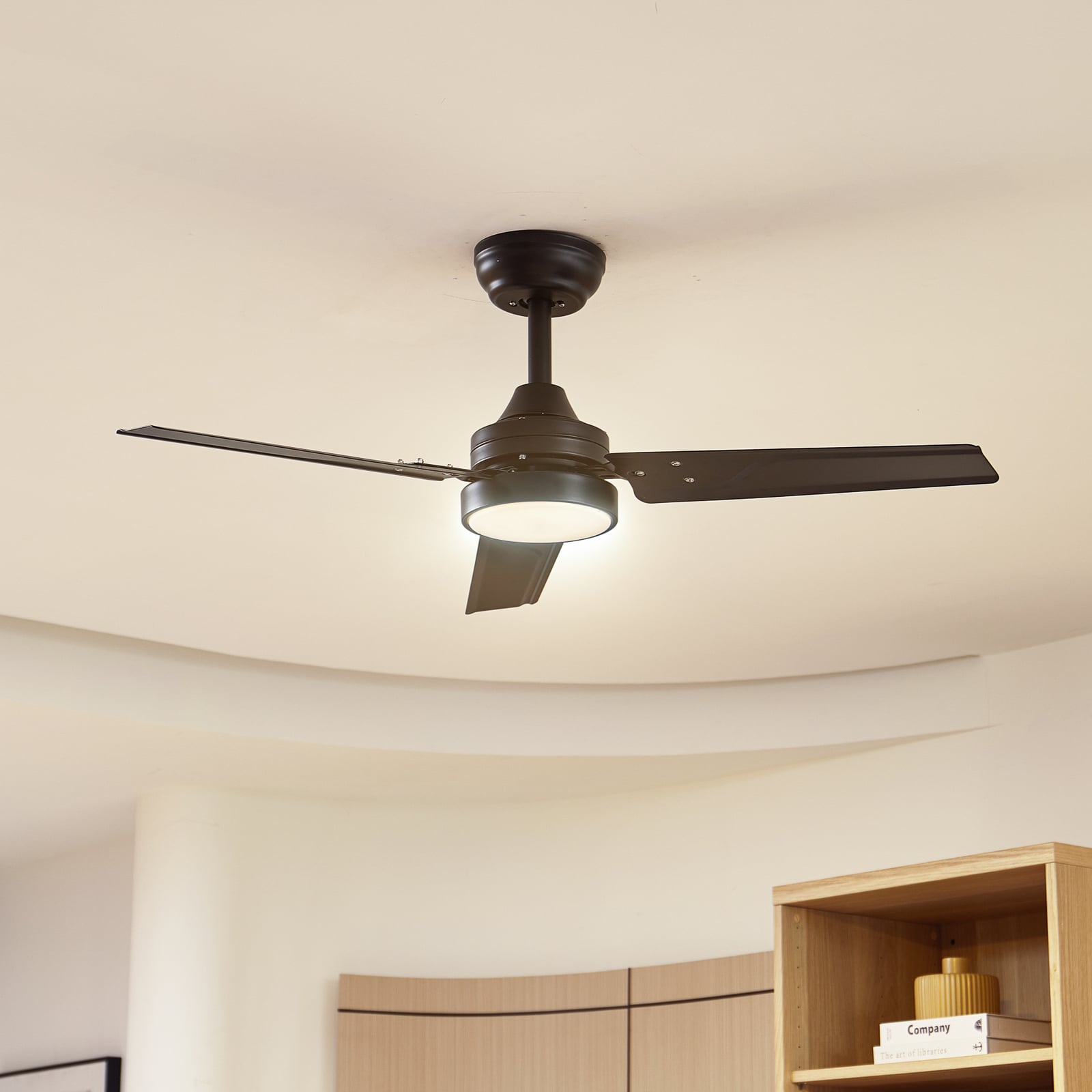 Lindby LED-Deckenventilator Aerallo schwarz CCT leise mit Fernbedienung - 4251911779905