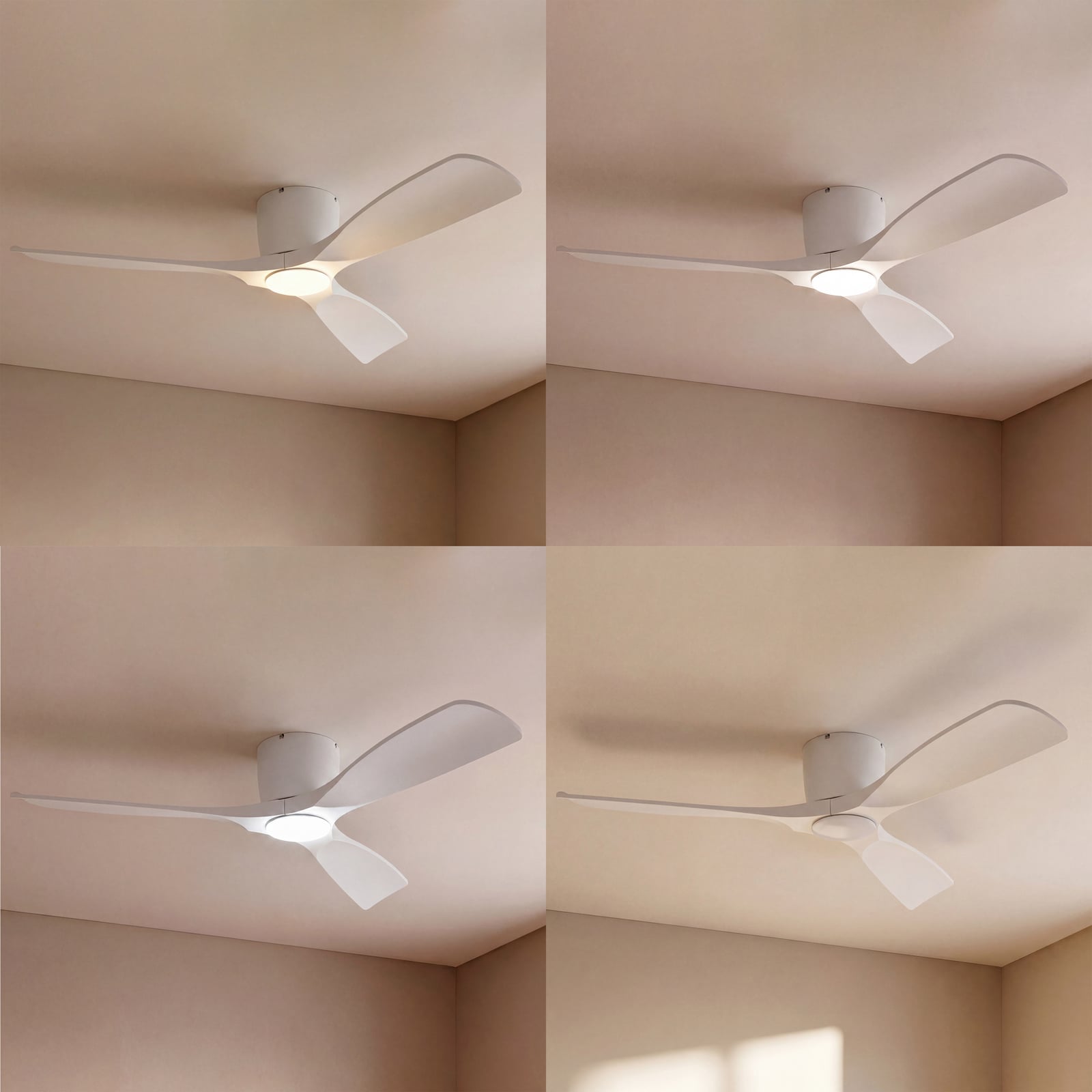 Deckenventilator Ventilator Lampe LED Smart Lucande Moneno weiß WLAN Tuya App - 4251911780055